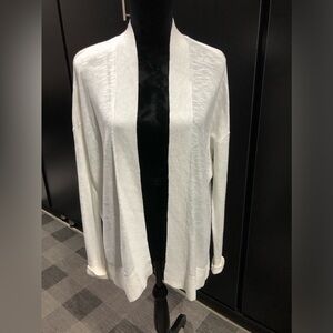 Open-Front Cream Women's Cardigan Sweater